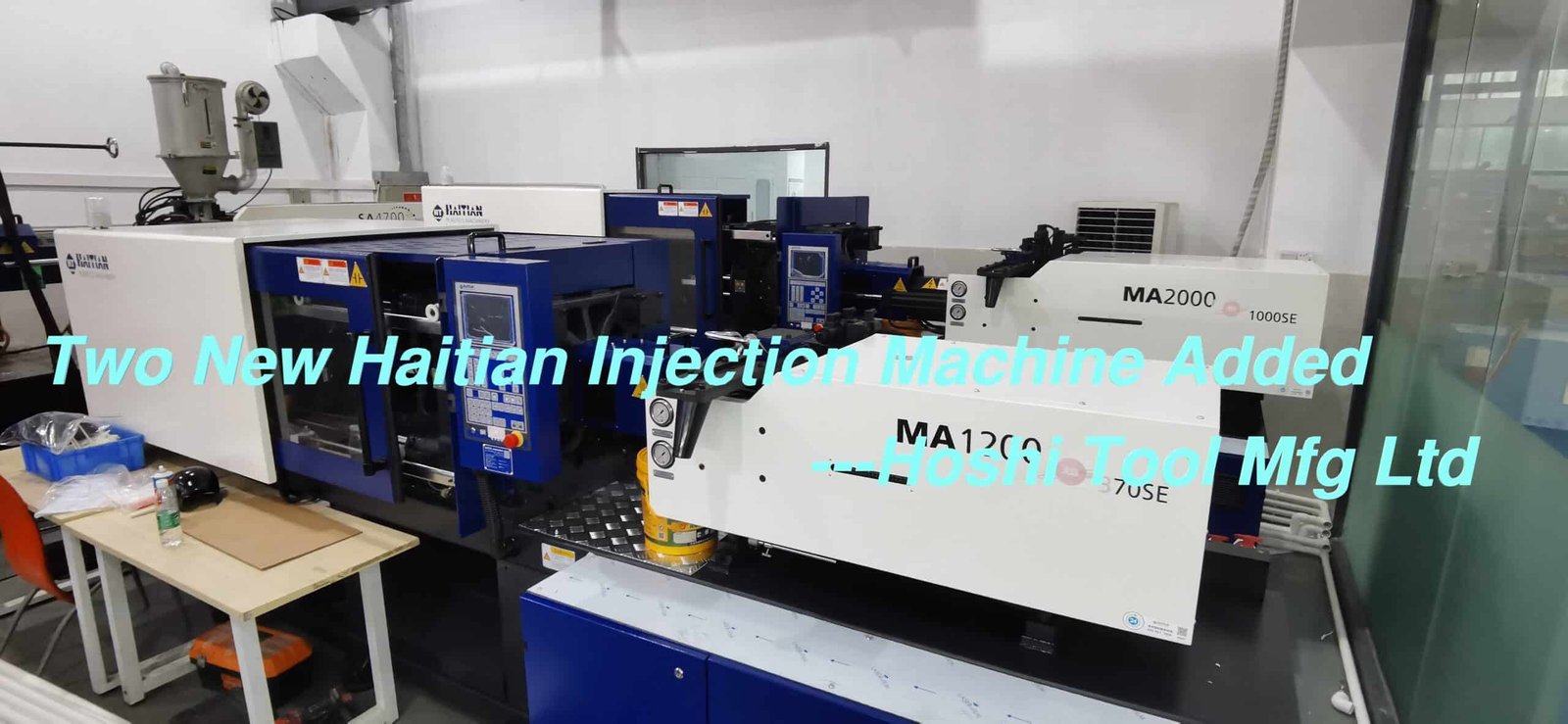 two new haitian injection machine in hoshi tool mfg ltd